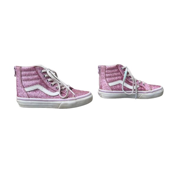 Vans Other - VANS Purple Glitter High-Top Sneakers Girls 13 Sk8-Hi Boots Toddler Girl VGUC